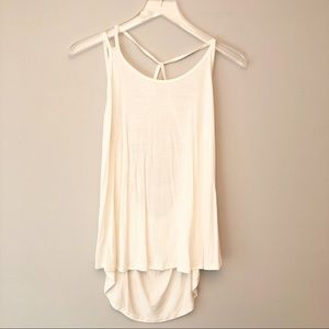 Boutique | Ivory strappy back tank top